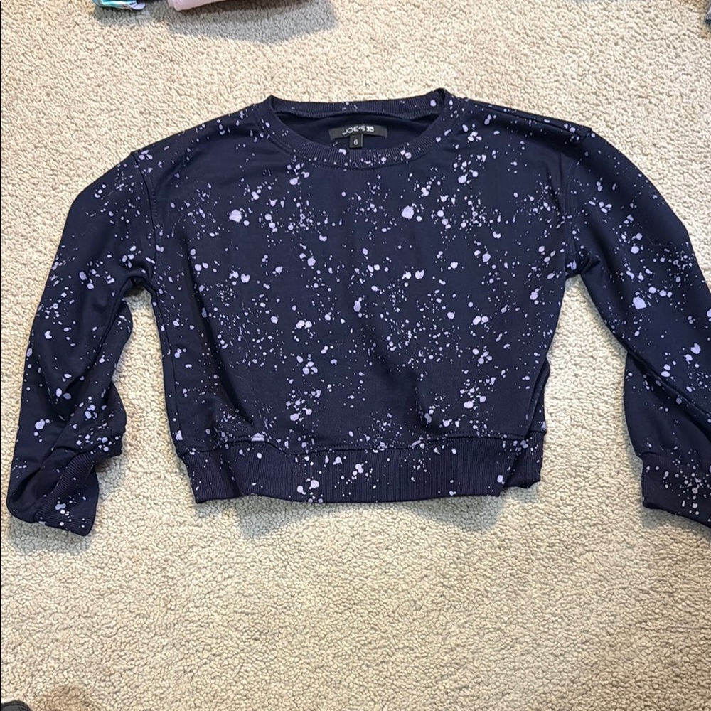 Girls Joe's Jeans purple Long Sleeve Crop Sweatshirt size 6